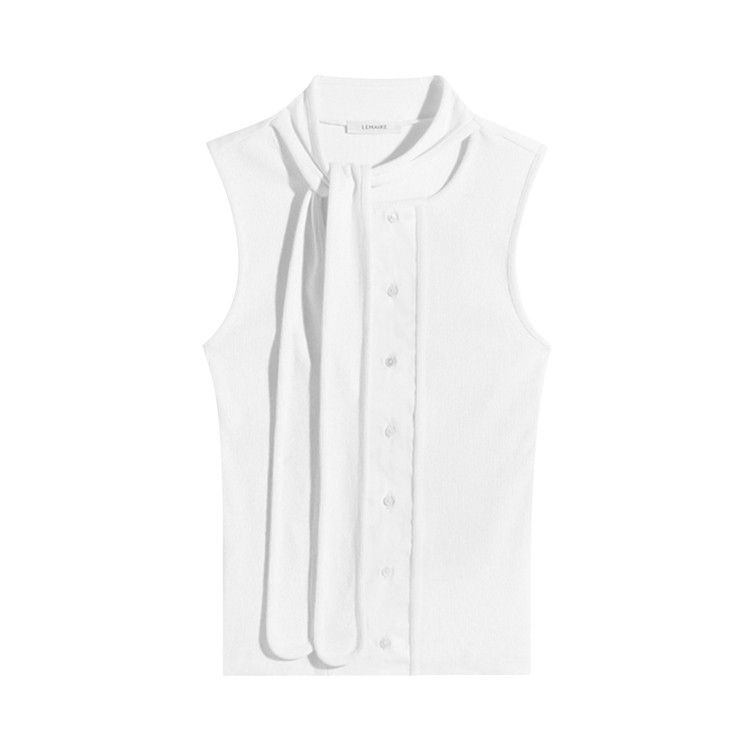 Lemaire Asymmetrical Fitted Top 'Milk'