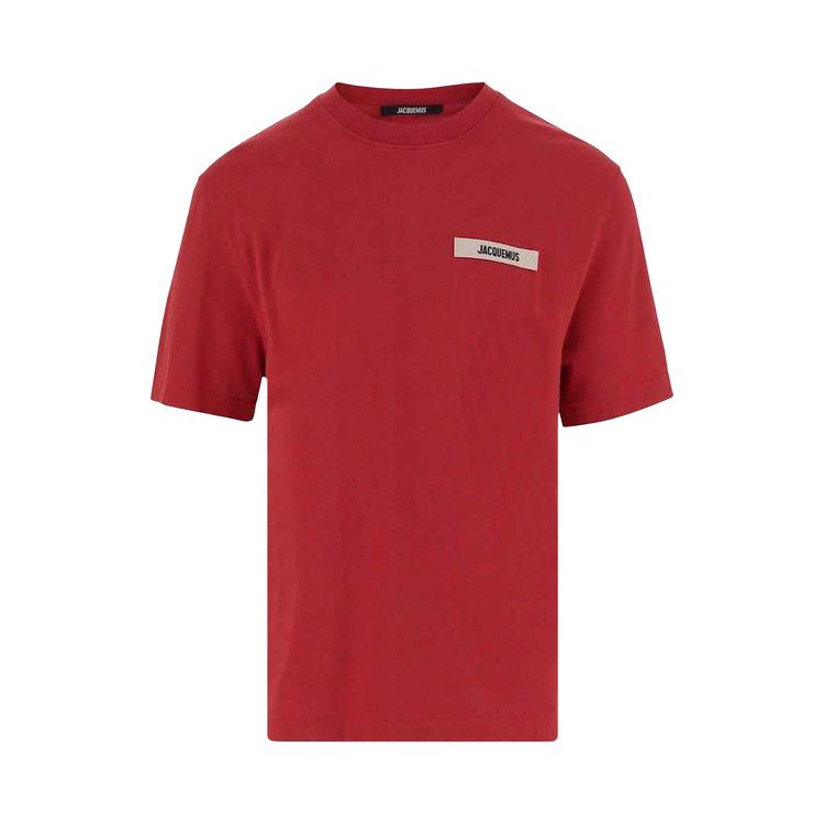 Jacquemus Le T-Shirt Gros Grain 'Dark Red'