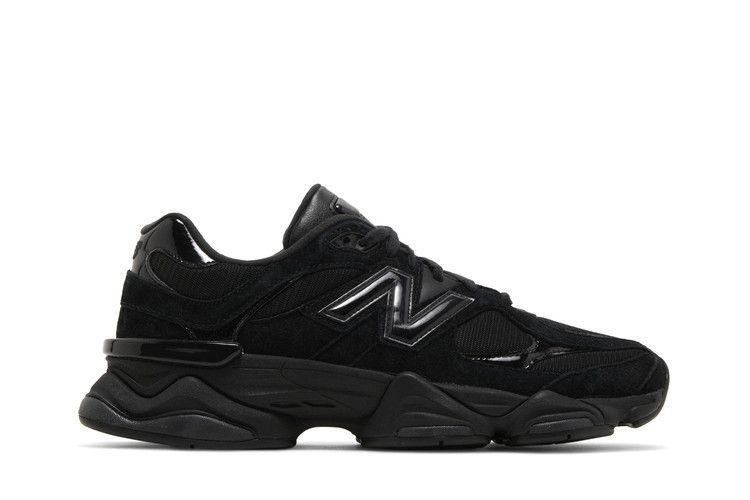 New Balance 9060 'Triple Black Suede Patent'