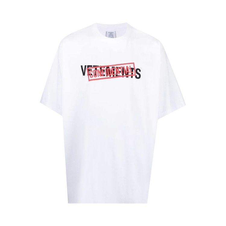 Vetements Confidential Logo T-Shirt 'White'