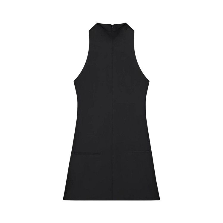 Courrèges Sleeveless Twill A-Line Dress 'Black'