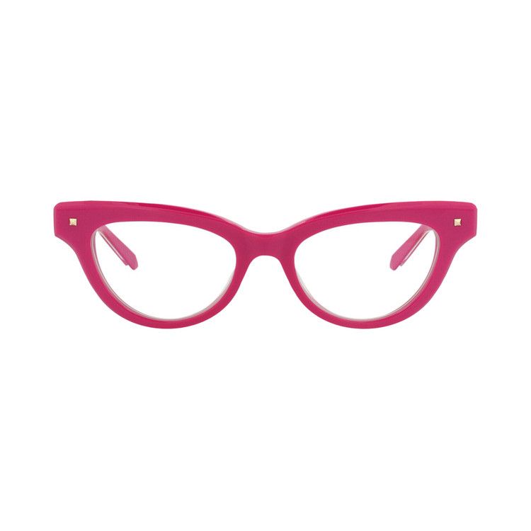 Valentino Cat Eye Acetate Optical Frames 'Pink/Transparent'