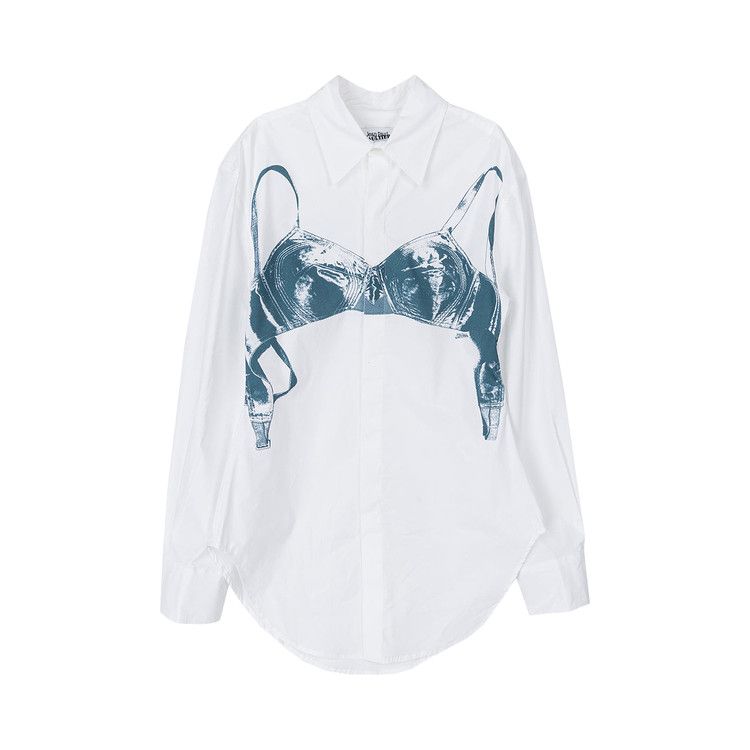 Jean Paul Gaultier Shirt Printed Scanned Bra 'White/Blue Grey'
