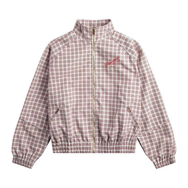 Willy Chavarria Ruff Rider Track Jacket 'Red/White Picnic Plaid'