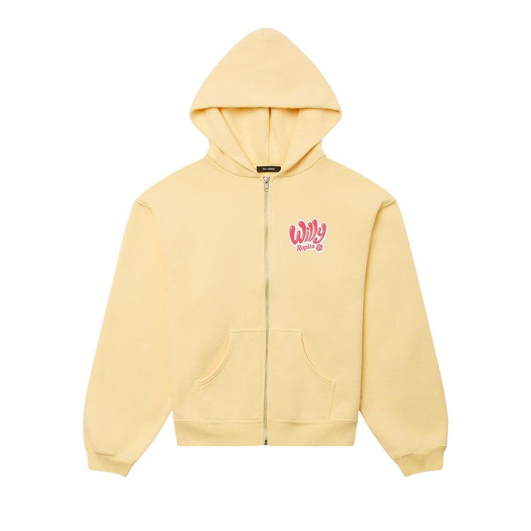 Willy Chavarria Shrunken Zip-Through Hoodie 'Butter'