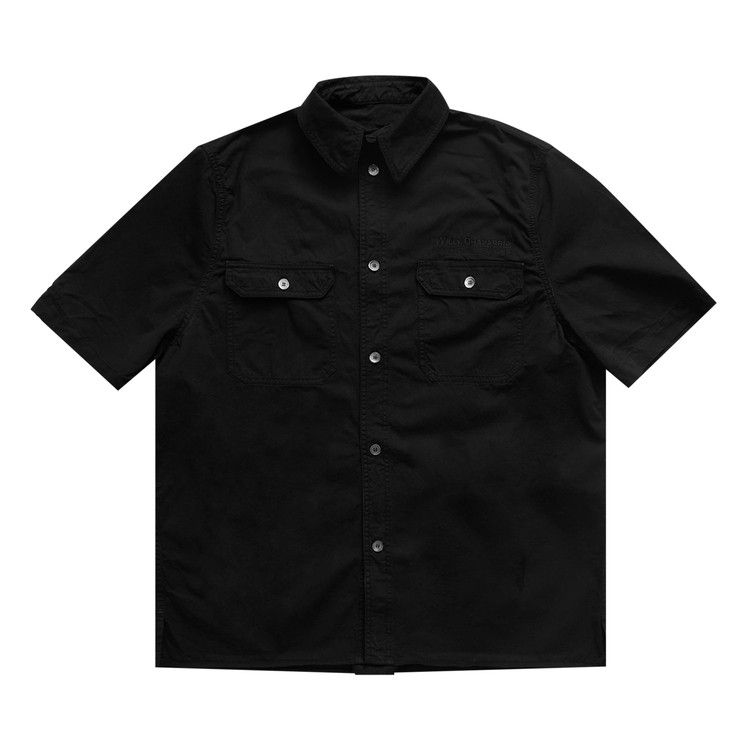 Willy Chavarria Short-Sleeve Corcoran Work Shirt 'Black'