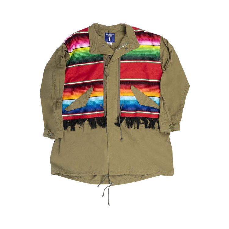 Junya Watanabe Serape Coat 'Khaki/Red/Green/Yellow'