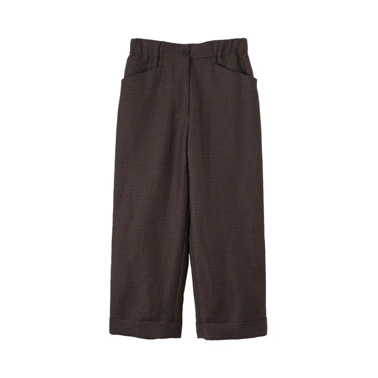 Margaret Howell Relaxed Crop Pants 'Navy/Warm Brown'