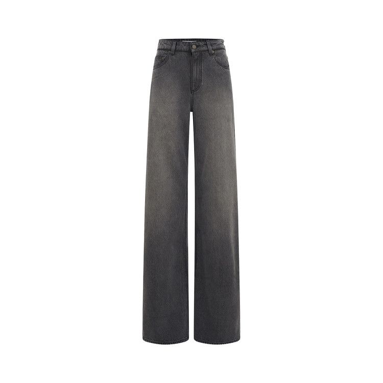 Marine Serre Moon Laser Denim Baggy Jeans 'Dark Grey'