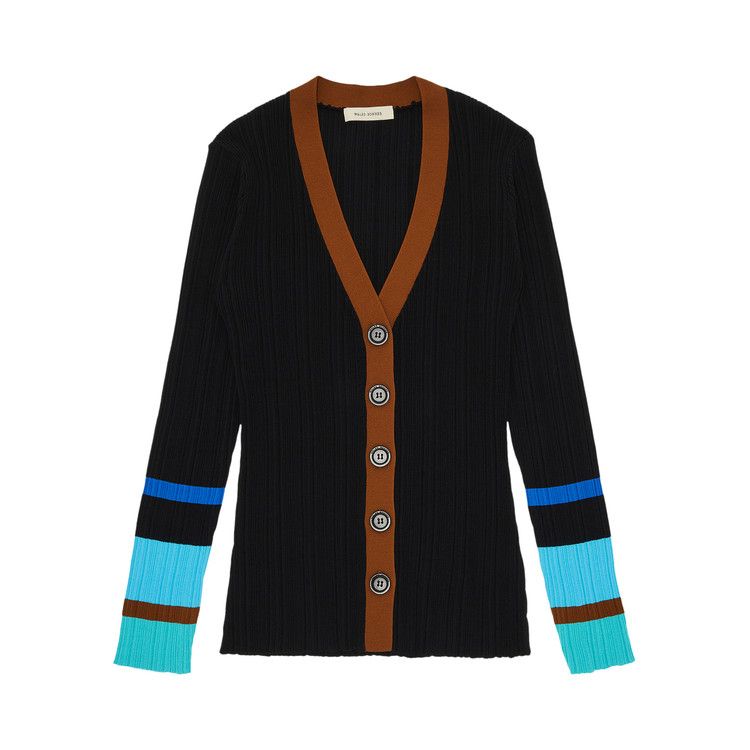 Wales Bonner Knit Cardigan 'Black Multicolor'