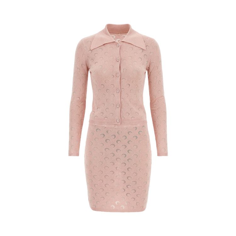 Marine Serre Moon Devore Long-Sleeve Shirt 'Light Pink'