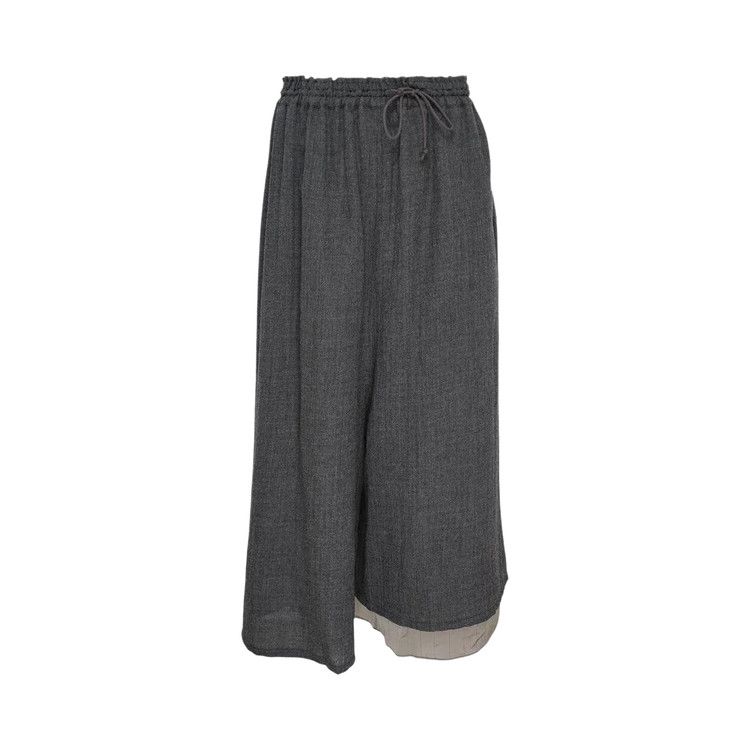 Y's O-Left Double String Pant 'Light Grey'