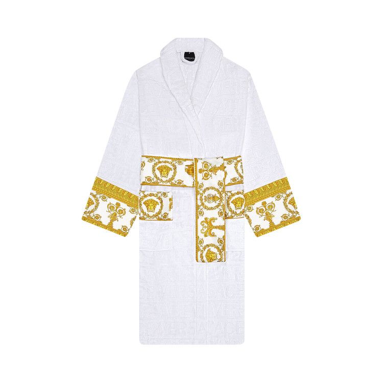 Versace I Heart Baroque Bath Robe 'White'