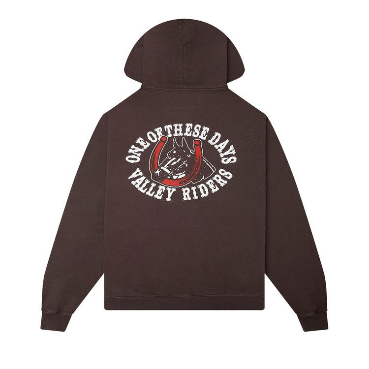 One Of These Days Valley Riders Zip Up Hoodie 'Sun Faded Washed Brown'