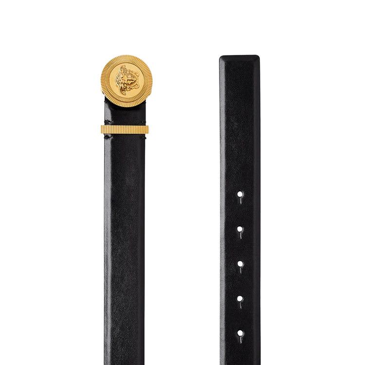 Versace Leather Belt 'Black/Versace Gold'