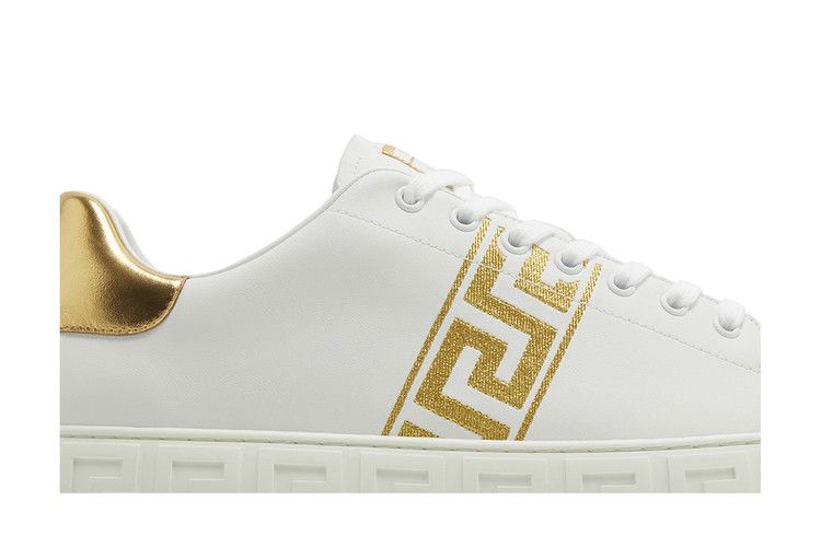 Versace Embroidered Greca Sneaker 'White Gold'