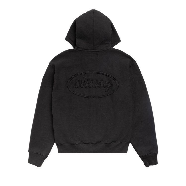 Stussy Cursive Applique Zip Hood 'Black'