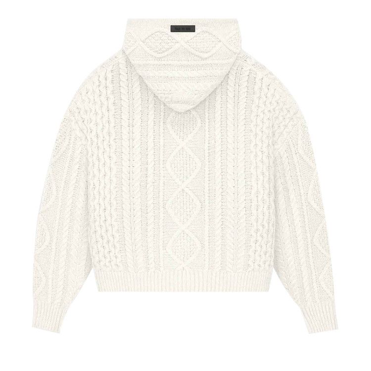 Fear of God Essentials Cable Knit Hoodie 'Cloud Dancer'