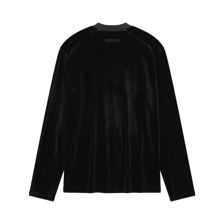 Fear of God Essentials Velour Classic Long Sleeve Tee 'Vintage Black'
