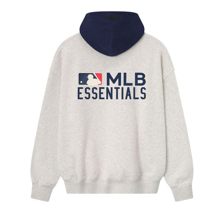 Fear of God Essentials MLB Sport Hoodie 'Oatmeal Heather/Midnight Navy'