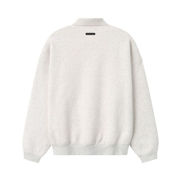 Fear of God Essentials Signature 90's Polo Sweatshirt 'Oatmeal Heather/Light Heather'