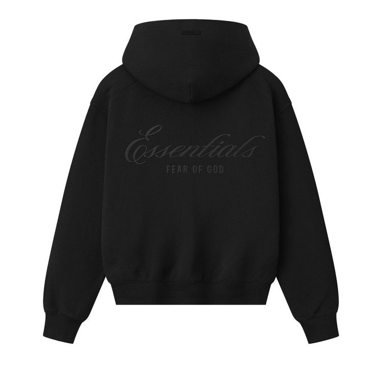 Fear of God Essentials Classic Full Zip Hoodie 'Vintage Black'