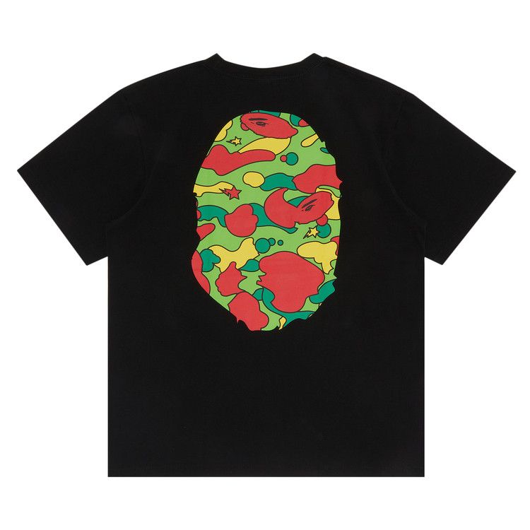 BAPE Sta Camo Big Ape Head Tee 'Black/Multicolor'