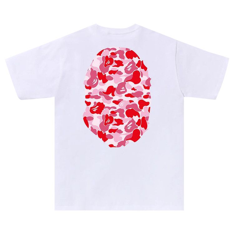 BAPE ABC Camo Big Ape Head Tee 'White/Pink'
