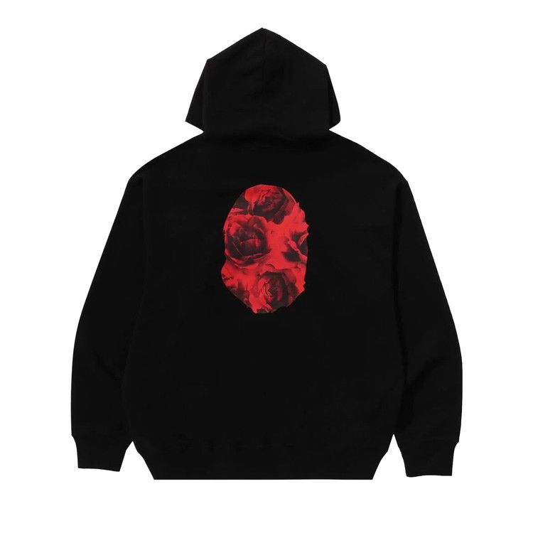 BAPE Floral Solid Camo Ape Head Relaxed Fit Pullover Hoodie 'Black'