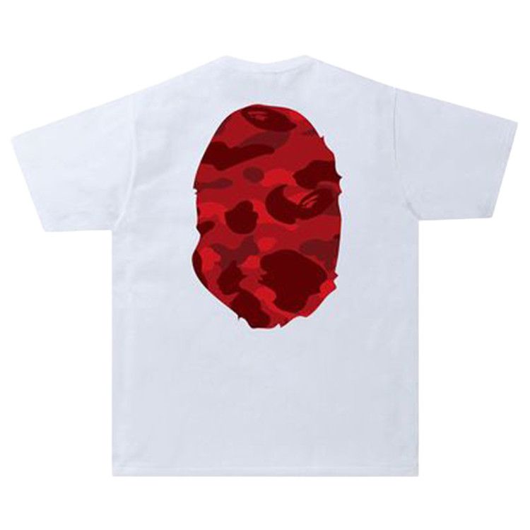 BAPE Color Camo Big Ape Head Tee 'White/Red'