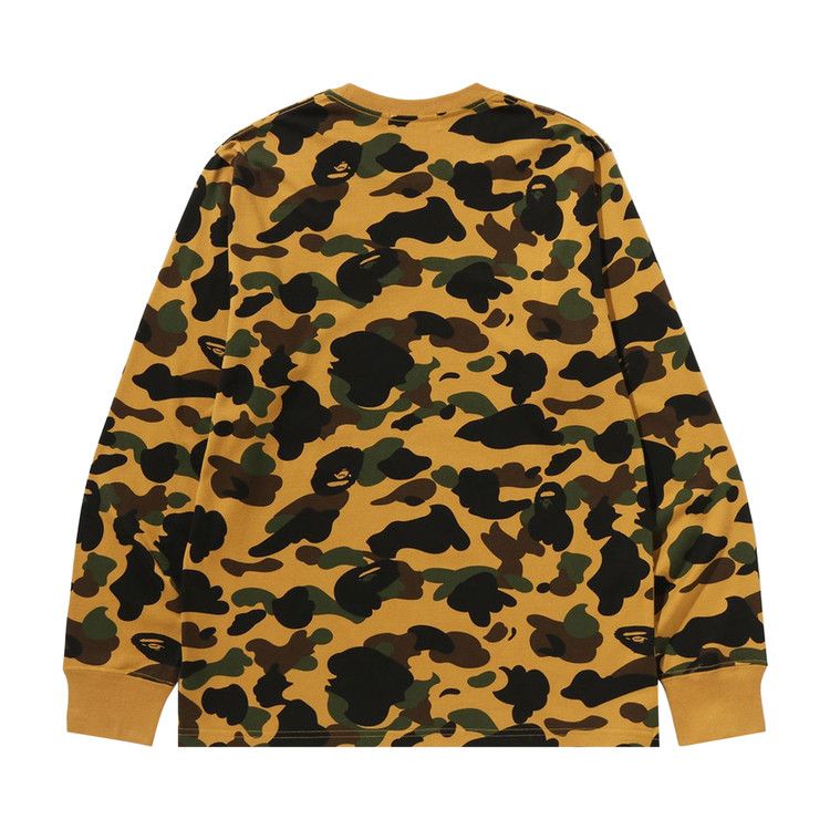 BAPE 1st Camo One Point Long-Sleeve Tee 'Yellow'