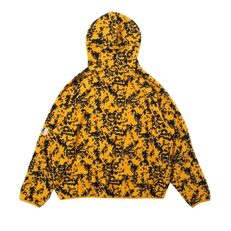 BAPE x Kazuki Pixelate Camo Shark Relaxed Fit Pullover Hoodie 'Yellow'