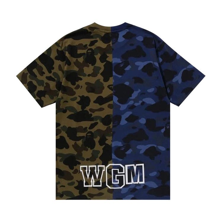 BAPE Split Camo Shark Tee 'Navy'