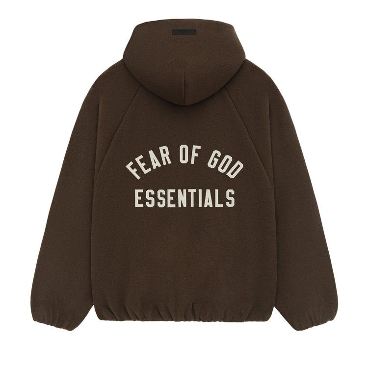 Fear of God Essentials Brushed Hooded Bomber Jacket 'Brown'