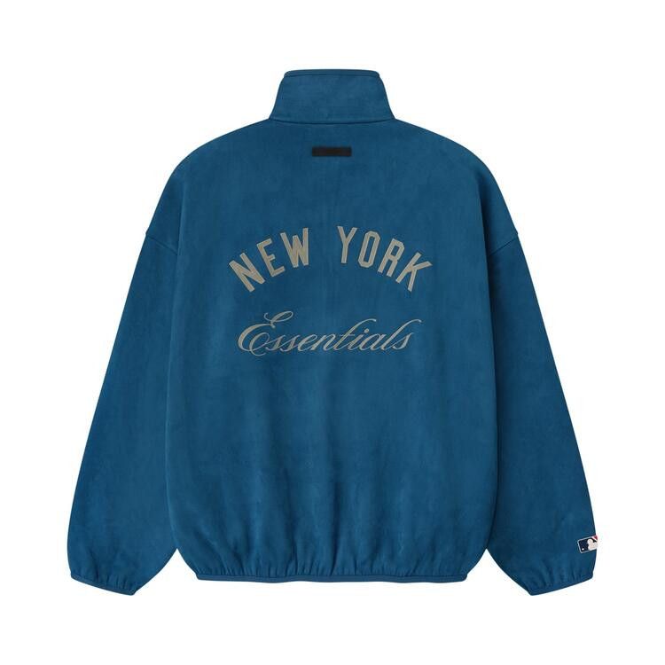 Fear of God Essentials Mets Suede Fleece Modern Half Zip 'Blue Sapphire'