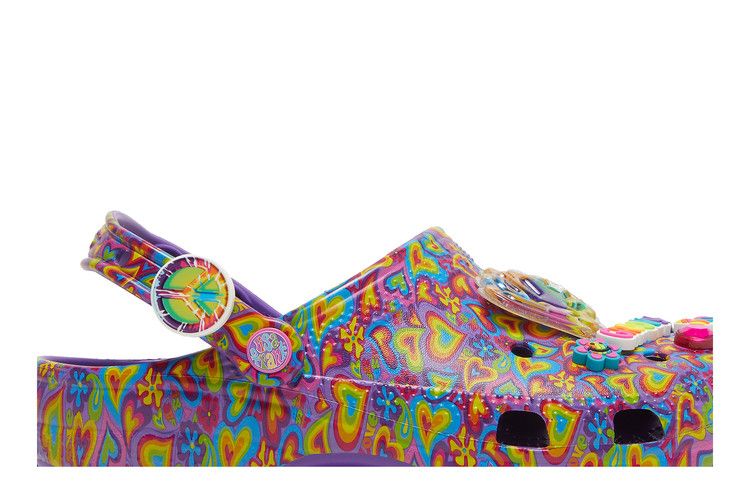 Lisa Frank x Crocs Classic Clog 'Neon Purple Multi Hearts'