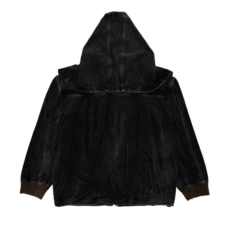 Y/Project Velcro Denim Jacket 'Black Vertical Whiskers'