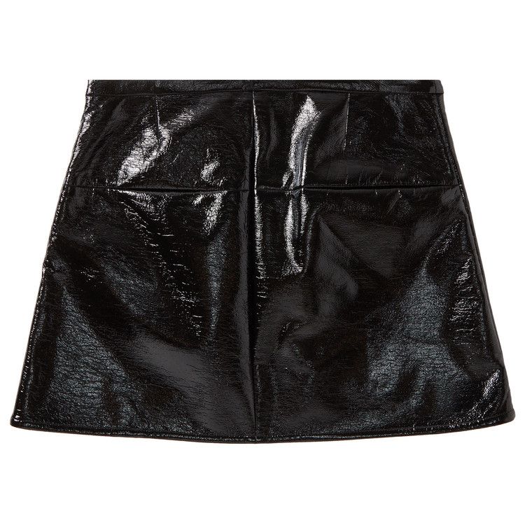 Courrèges Ellipse Vinyl Mini Skirt 'Black'