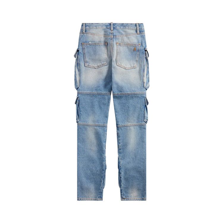 The Attico Essie Long Denim Pants 'Sky Blue'