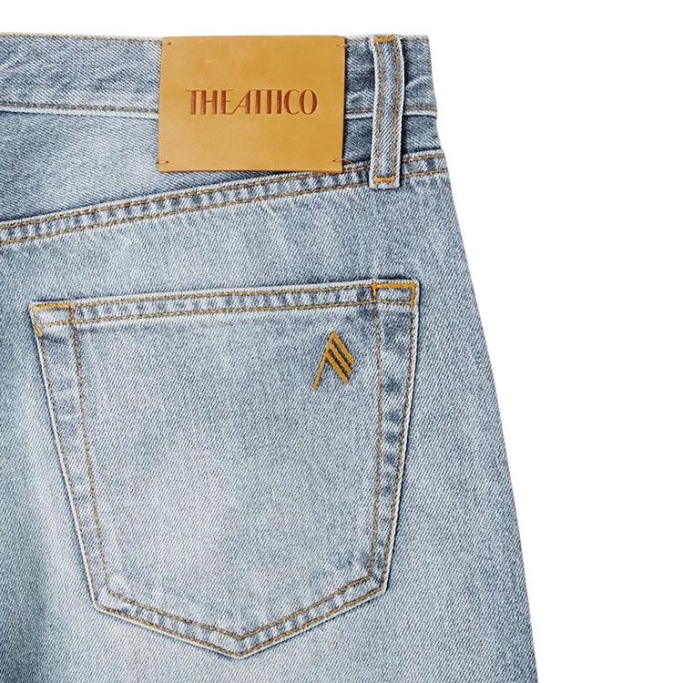 The Attico Straight Leg Jeans 'Sky Blue'