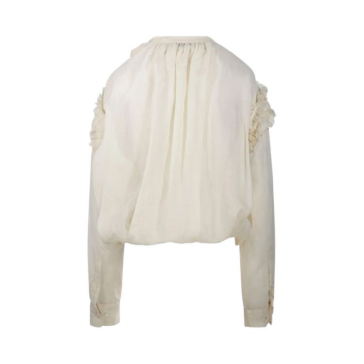 Dries Van Noten Mousseline Ramie Shirt 'Ivory'
