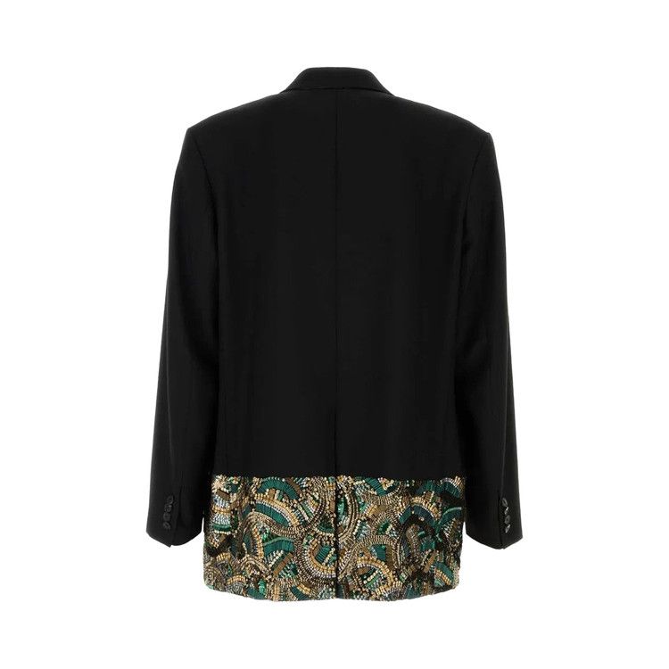 Dries Van Noten Virgin Wool Toile Jacket 'Black'