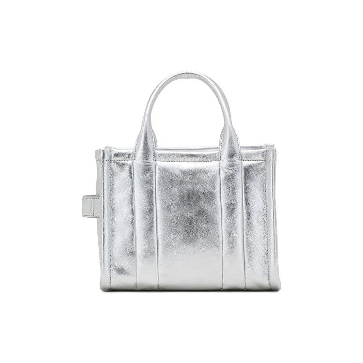 Marc Jacobs Metallic Leather Small Tote Bag 'Silver'