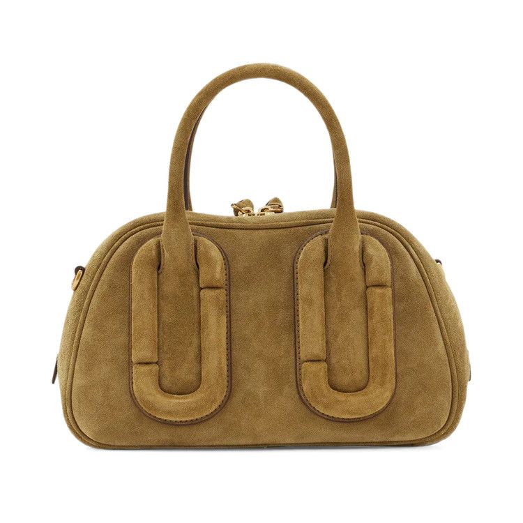 Marc Jacobs Suede Babe Bauletto Bag 'Hazelnut'