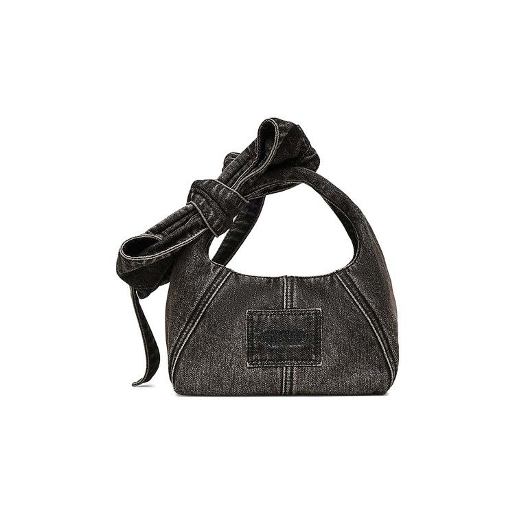 Marc Jacobs Denim Bow Mini Sack Bag 'Black Wash'
