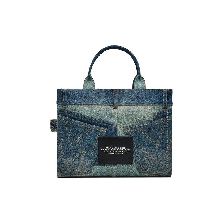 Marc Jacobs Medium Deconstructed Denim Tote Bag 'Indigo'