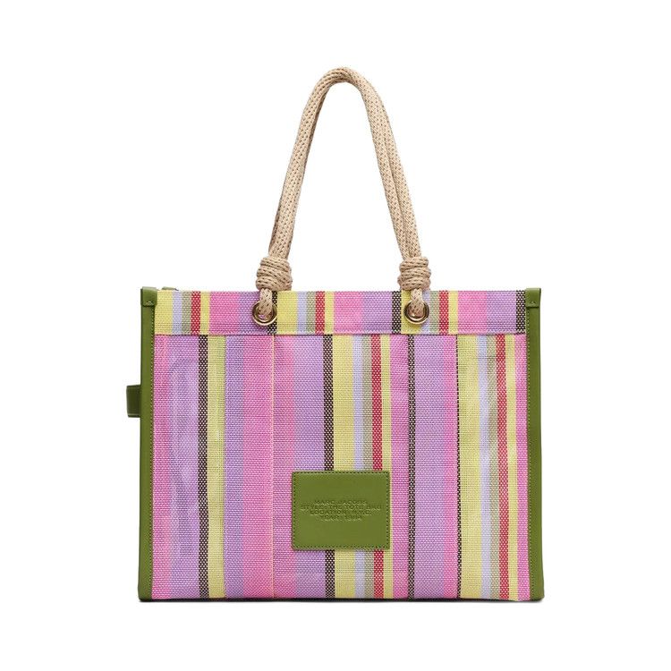 Marc Jacobs The Large Stripe Mesh Rope Tote Bag 'Purple/Multicolor'