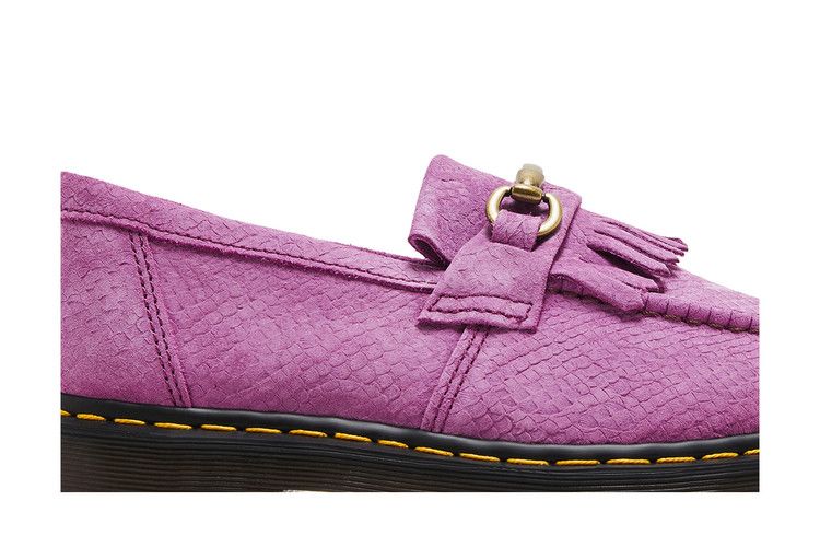 Dr. Martens Adrian Snaffle Repello Emboss Suede Kiltie Loafer 'Thrift Pink'