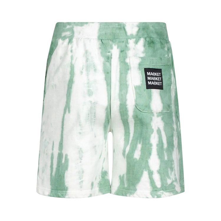 Market Growth Tie Dye Sweatshorts 'Green Stripe Tie Dye'