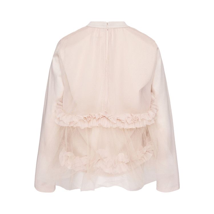 Comme des Garçons Noir Sheer Ruffle Trim T-Shirt 'Beige'